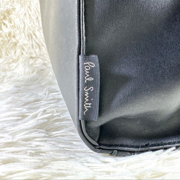 Paul Smith Black & Pink Leather Trimmed Satchel Bag - Picture 11 of 11